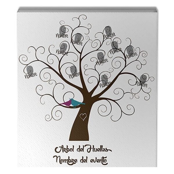 Arbol de huellas Foto lienzo personalizado 50x70 - Imagen 3