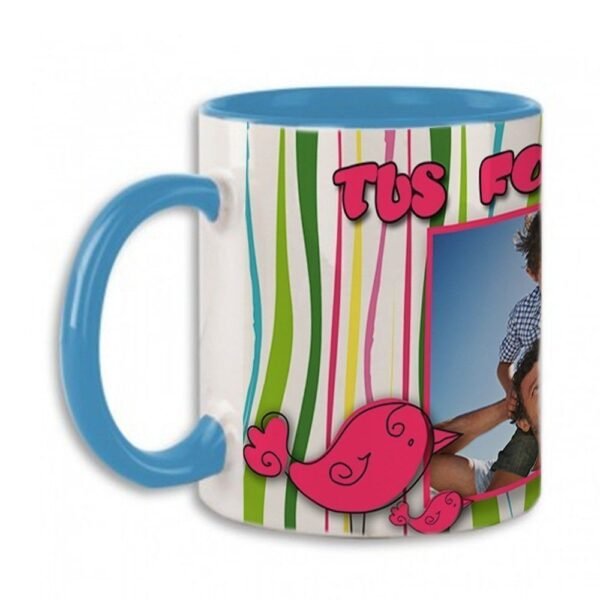 Taza personalizada con fotos interior y asa de color - Imagen 5