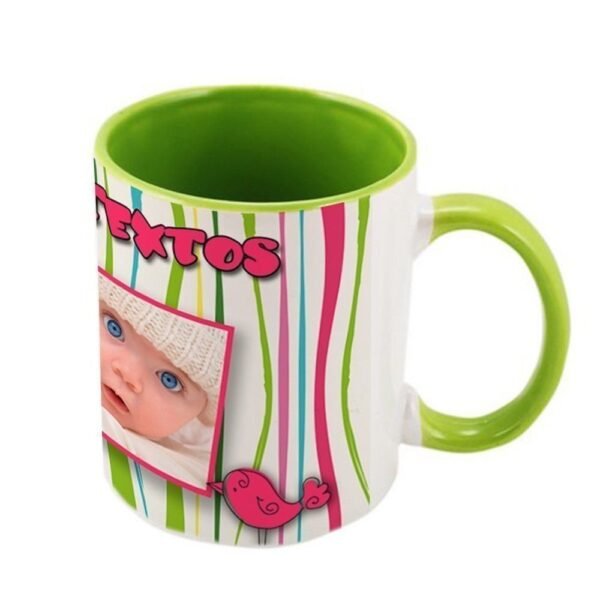 Taza personalizada con fotos interior y asa de color - Imagen 10