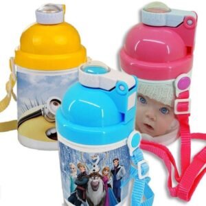 Cantimplora personalizada con fotos infantil de colores - Azul claro