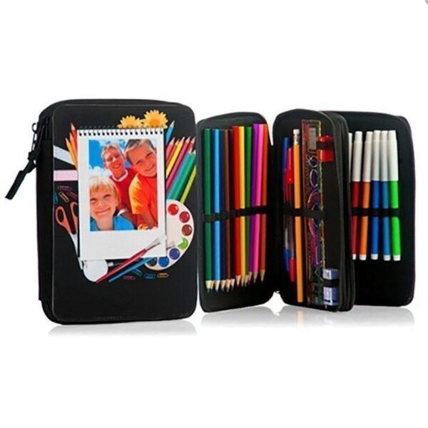 Estuche escolar personalizado con fotos con accesorios - Imagen 2